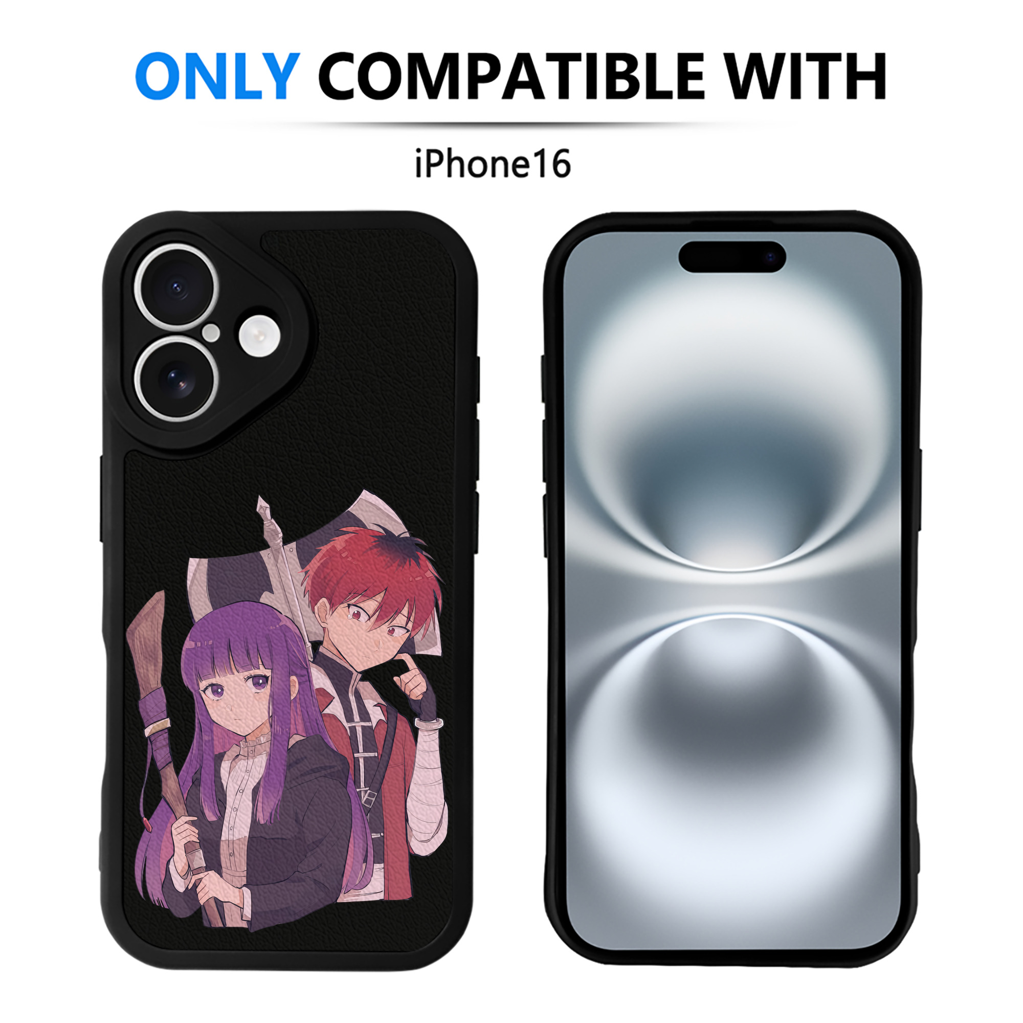 （画像用） 葬送のフリーレン Frieren 【iPhone 16シリーズ対応】シリコンスマホケース（レザー調） 材質：シリコン